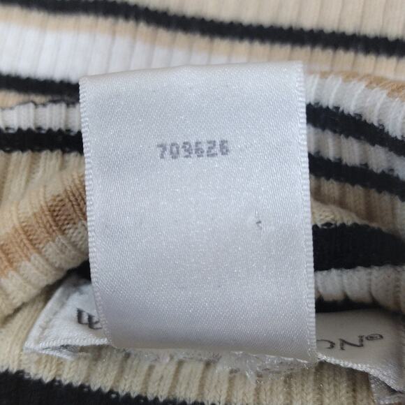 Worthington Turtle Neck Winter Formal Stripes Long Sleeve Stretchy Cotton Shirt - Picture 5 of 13